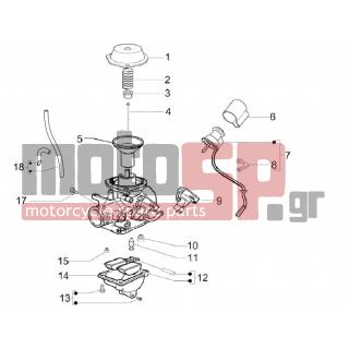 Vespa - LX 150 4T E3 2009 - Κινητήρας/Κιβώτιο Ταχυτήτων - CARBURETOR accessories - CM140205 - ΒΕΛΟΝΑ ΣΛΑΙΤ ΚΑΡΜΠ