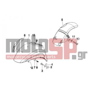 Vespa - LX 150 4T IE E3 2011 - Body Parts - Apron radiator - Feather - 650748 - ΠΟΥΛΑΔΑ ΦΤΕΡΟΥ VESPA LX MY09