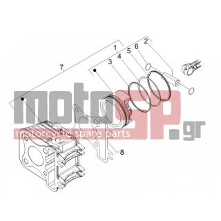 Vespa - LX 150 4T IE E3 2011 - Engine/Transmission - Complex cylinder-piston-pin - 827041 - ΚΥΛΙΝΔΡΟΣ SCOOTER 150 CC 4T (ET4-SK-FLY)