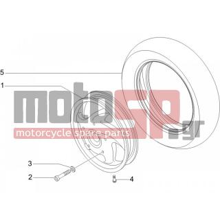 Vespa - LX 150 4T IE E3 2011 - Frame - front wheel - 599990 - ΤΡΟΧΟΣ ΜΠΡΟΣ VESPA LX 50-125-150  11΄΄