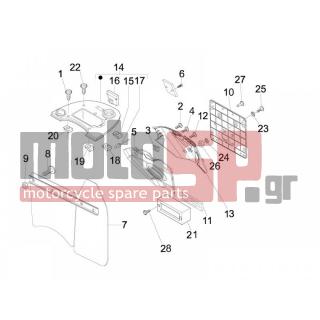 Vespa - LX 50 2T E2 TOURING 2011 - Body Parts - Aprons back - mudguard - CM179201 - ΒΙΔΑ TORX M6x22