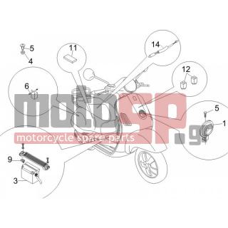 Vespa - LX 50 4T 2007 - Electrical - Relay - Battery - Horn - 436788 - ΒΙΔΑ M6X14 ΤΑΠΑΣ ΚΥΛΙΝΔΡ ΤΕΝΤ ΚΑΔ GP800