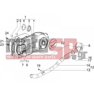 Vespa - LXV 125 4T E3 2007 - Engine/Transmission - COVER sump - the sump Cooling - 239388 - ΑΠΟΣΤΑΤΗΣ ΚΑΡΤΕΡ BEVERLY-NEXUS