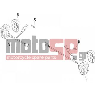 Vespa - LXV 125 4T E3 2008 - Ηλεκτρικά - Switchgear - Switches - Buttons - Switches