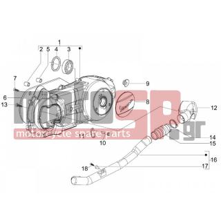 Vespa - LXV 125 4T NAVY E3 2007 - Engine/Transmission - COVER sump - the sump Cooling - 484726 - ΚΑΠΑΚΙ ΑΕΡΑΓ ΕΤ4 150