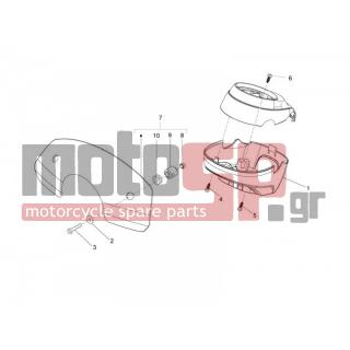 Vespa - LXV 50 2T 2008 - Body Parts - COVER steering - 575249 - ΒΙΔΑ M6x22 ΜΕ ΑΠΟΣΤΑΤΗ
