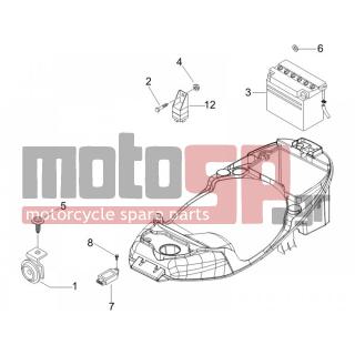 Vespa - LXV 50 2T 2006 - Electrical - Relay - Battery - Horn - 436788 - ΒΙΔΑ M6X14 ΤΑΠΑΣ ΚΥΛΙΝΔΡ ΤΕΝΤ ΚΑΔ GP800