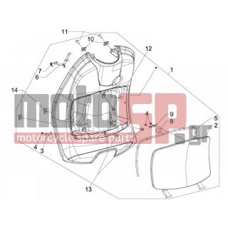 Vespa - LXV 50 2T 2007 - Body Parts - Storage Front - Extension mask - 257614 - ΛΑΜΑΚΙ ΝΤΟΥΛ BEVERLY/VESPA GT 200