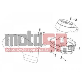 Vespa - LXV 50 2T NAVY 2007 - Body Parts - COVER steering - 270793 - ΒΙΔΑ D3,8x16