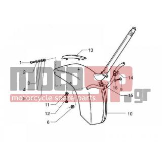 Vespa - PX 125 2012 - Body Parts - Apron radiator - Feather - 259830 - ΒΙΔΑ SCOOTER