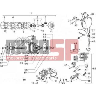 Vespa - PX 125 30 ANNI 2008 - Engine/Transmission - Parts Gearbox - 139100 - ΕΛΑΤΗΡΙΟ ΚΟΜΠΛΕΡ ΜΑΝΙΒ