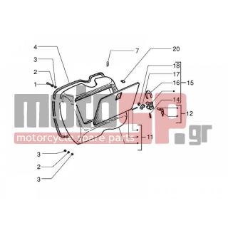 Vespa - PX 125 30 ANNI 2008 - Body Parts - Storage Front - Extension mask - 179292 - ΚΛΕΙΔΑΡΙΑ ΤΙΜ SCOOTER-VESPA PXE ΣΕΤ 3ΚΥΛ