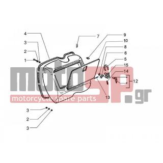 Vespa - PX 150 2011 - Body Parts - Storage Front - Extension mask - 179292 - ΚΛΕΙΔΑΡΙΑ ΤΙΜ SCOOTER-VESPA PXE ΣΕΤ 3ΚΥΛ