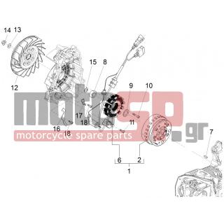 Vespa - S 125 4T 3V IE 2012 - Engine/Transmission - flywheel magneto - B018108 - ΒΟΛΑΝ SCOOTER 125-150 4Τ 3V 02/2013>