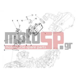 Vespa - S 125 4T 3V IE 2012 - Engine/Transmission - Throttle body - Injector - Fittings insertion - 642044 - ΛΑΜΑΚΙ ΣΤΗΡΙΞΗΣ ΚΑΛΩΔΙΩΝ