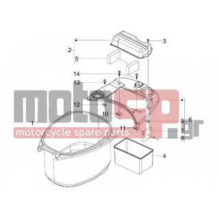Vespa - S 125 4T IE E3 COLLEGE 2009 - Body Parts - bucket seat - 576017 - ΚΑΠΑΚΙ ΜΠΑΤΑΡΙΑΣ ΕΤ4-ΕΤ2
