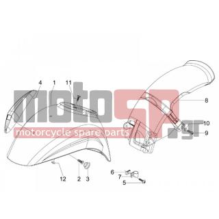 Vespa - S 125 4T IE E3 COLLEGE 2009 - Body Parts - Apron radiator - Feather