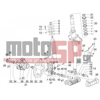 Vespa - S 150 4T 2009 - Suspension - Fork / bottle steering - Complex glasses - 177445 - ΡΟΔΕΛΛΑ