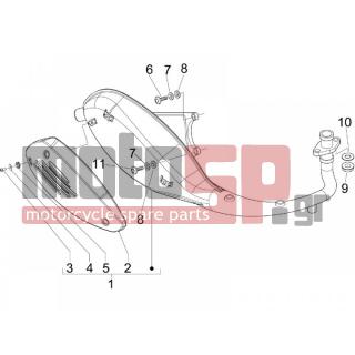 Vespa - S 150 4T 2008 - Exhaust - silencers