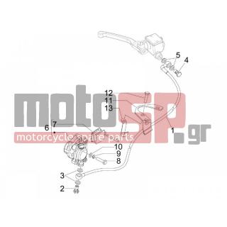Vespa - S 150 4T 2008 - Brakes - brake lines - Brake Calipers - 709047 - ΡΟΔΕΛΛΑ