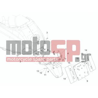 Vespa - S 150 4T 2V IE E3 COLLAGE 2011 - Body Parts - Aprons back - mudguard