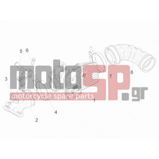Vespa - S 150 4T 2V IE E3 COLLAGE 2009 - Engine/Transmission - Throttle body - Injector - Fittings insertion - 8732885 - ΜΠΕΚ ΨΕΚΑΣΜΟΥ SCOOTER 250300 (1ΕΙΣΟΔΟ)