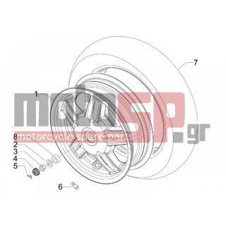 Vespa - S 150 4T 2V IE E3 COLLAGE 2011 - Frame - rear wheel - 270991 - ΒΑΛΒΙΔΑ ΤΡΟΧΟΥ TUBELESS D=12mm