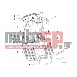 Vespa - S 50 2T COLLEGE 2012 - Body Parts - Storage Front - Extension mask - 654295 - ΚΟΝΣΟΛΑ VESPA S 50-125 AΒΑΦΗ ΔΕΞΙΑ