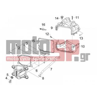 Vespa - S 50 4T 4V COLLEGE 2012 - Engine/Transmission - COVER head - 848993 - ΣΩΛΗΝΑΚΙ ΕΞΑΕΡ ΛΑΔΙΟΥ SCOOTER 50 4T
