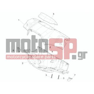 Vespa - SPRINT 125 4T 3V IE 2015 - Body Parts - COVER steering - 297498 - ΒΙΔΑ M3x12