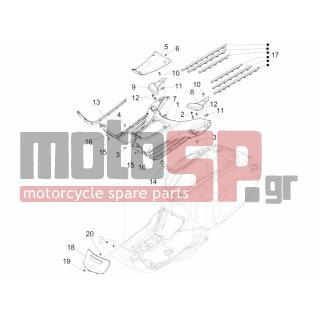 Vespa - SPRINT 125 4T 3V IE 2015 - Body Parts - Central fairing - Sill - D9004468091 - ΚΛΙΠΣ ΠΛΑΣΤΙΚΩΝ BEVERLY 300 MY10-PORTER