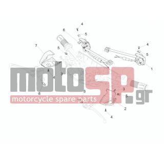 Vespa - SPRINT 50 2T 2V 2015 - Electrical - Switchgear - Switches - Buttons - Switches - 641385 - ΒΑΛΒΙΔΑ ΜΑΝ ΣΤΟΠ-ΜΙΖΑΣ FLY MY12-LIB-LX