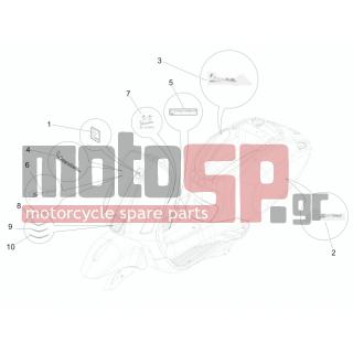 Vespa - SPRINT 50 4T 4V 2014 - Body Parts - Signs and stickers - 656219 - ΣΗΜΑ ΠΟΔΙΑΣ 